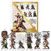 Skinny Minis Kobolds Miniatures Set &ndash; 17 Flat Minis, 5e &amp; Pathfinder Minis for Tabletop RPG, 2D Monster Minis for TTRPG Campaigns
