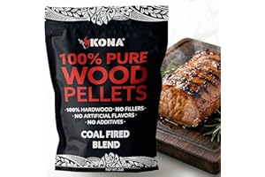 Kona Coal-Fired Pizza Charcoal Pellets - Intended for Ninja Woodfire Outdoor Grill, Premium Rich and Smoky Flavour Electric &