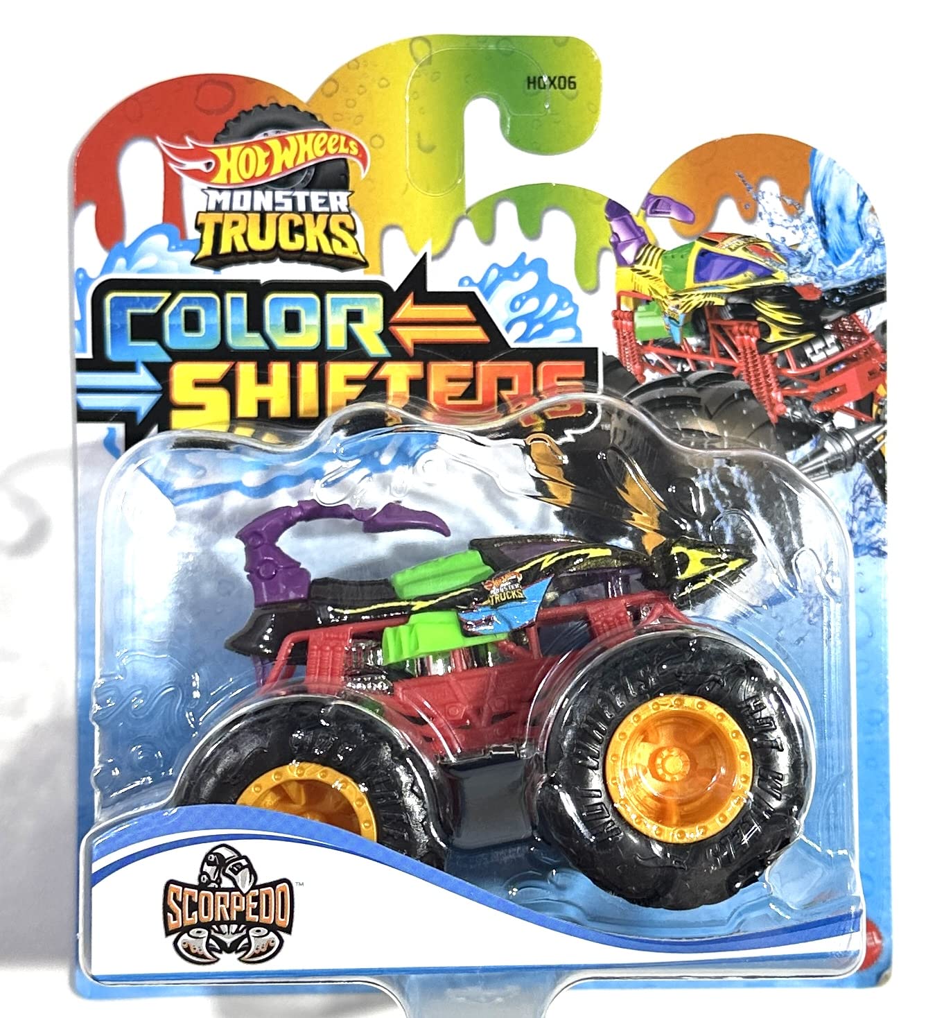 Hot Wheels - Monster Trucks - SCORPEDO - Color Shifters - New for 2023 - Ships Bubble Wrapped in a Sized Box