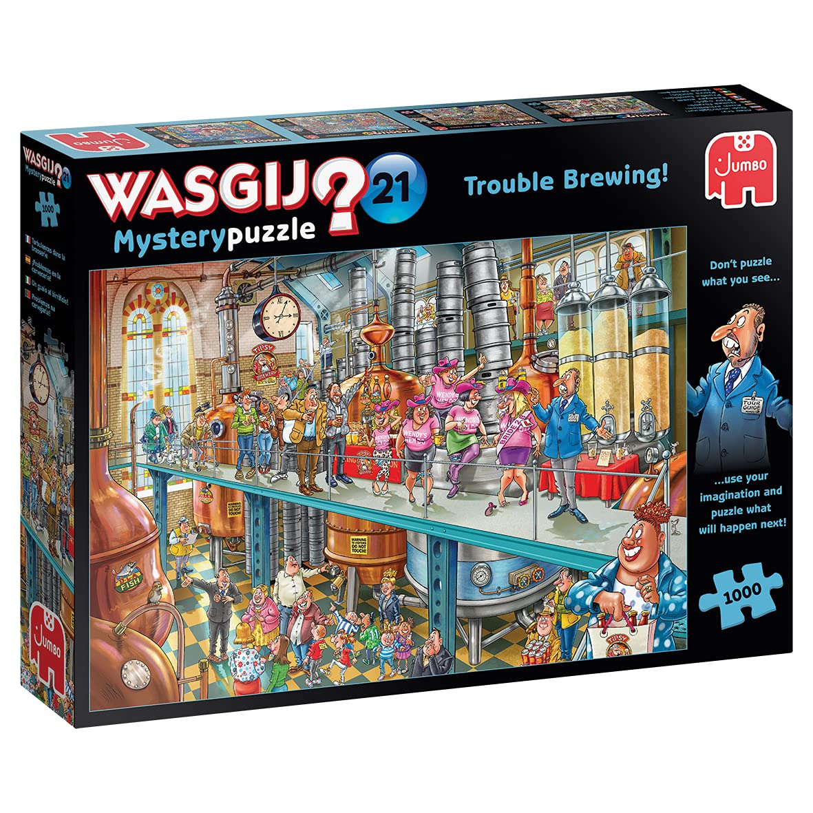 Jumbo, Wasgij Mystery 21, Trouble Brewing, Jigsaw Puzzle for Adults, 1000 piece