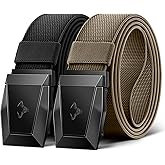 BULLIANT Men Belt 2 Pack,Nylon Web Holster Belt Stretch for Gift Men Outdoor Work Sports Hunting Hiking,Quick Release