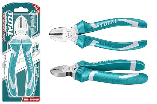 MR LIGHT TOTAL Iron Diagonal Cutting Pliers (Multicolour, Large)