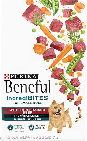 BENEFUL, SMALL DOG INCREDIBITES WITH FARM-RAISED BEEF DOG...