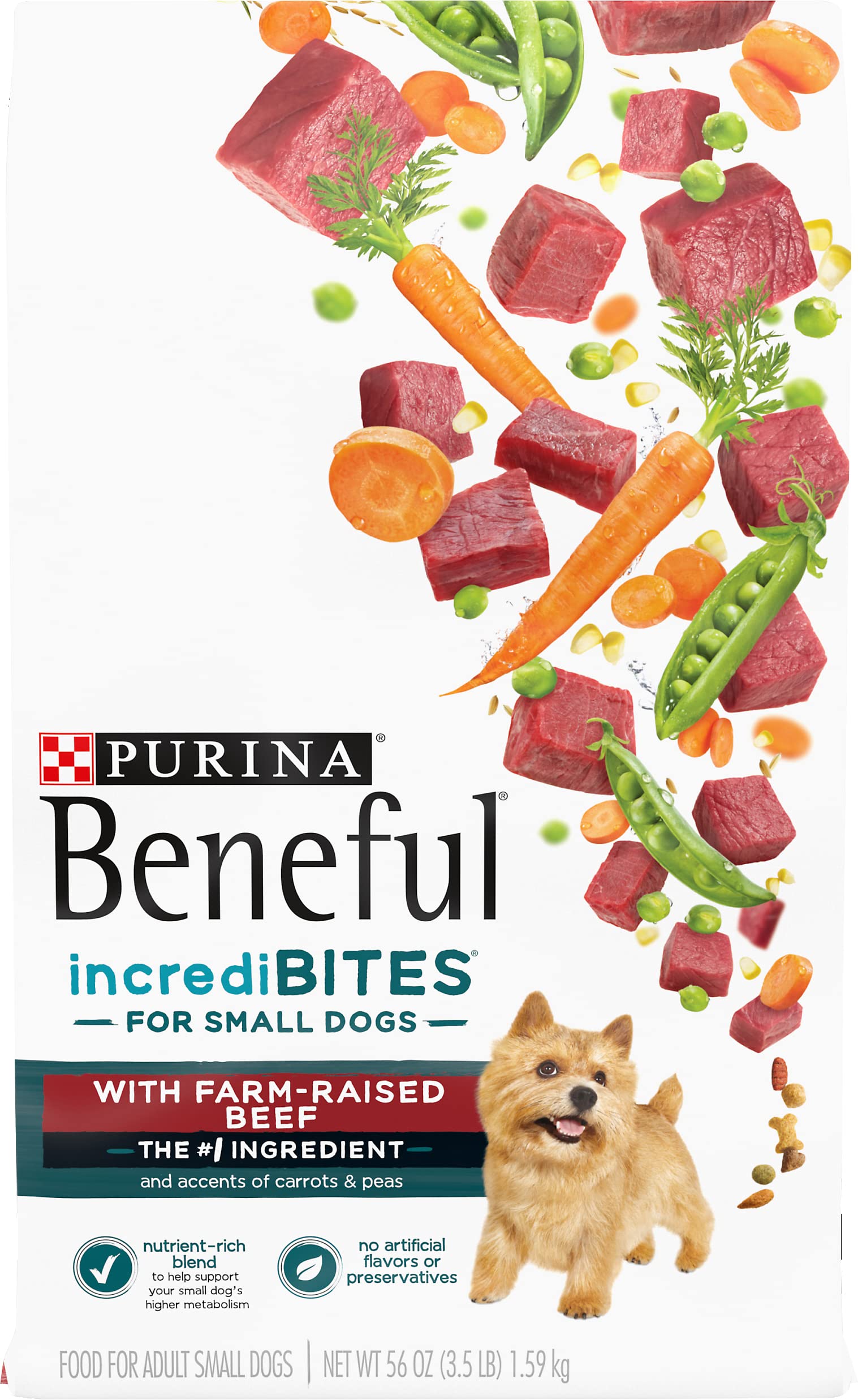 Photo 1 of  Beneful, Small Dog IncrediBites with Farm-Raised Beef Dog Food, 56 Ounce