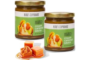 King's Cupboard Cream Caramel Sauce - The Perfect Sauce for Ice Cream, Fruit Dip, Topping Desserts, Caramel Drizzle for Coffee - Gluten-Free, Kosher, All Natural Ingredients, 10.4 oz, Pack 2