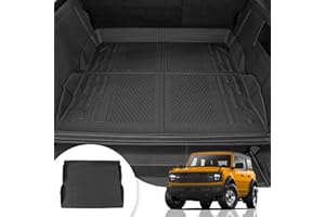 Maxzina Cargo Mat Compatible with 2021 2022 2023 2024 2025 Ford Bronco Trunk Mat All-Weather TPE Rear Trunk Tray Cargo Liner for Ford Bronco Accessories 4 Doors (Not Compatible with Bronco Sport)
