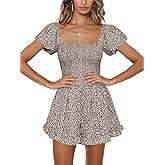 Jeanewpole1 Women Shirred Smocked Tube Top Short Wide Leg Pants Romper Jumpsuit