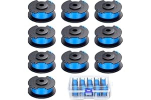 EAONE 10 Packs Weed Wacker String Replacement for Ryobi, 0.065" Auto-Feed Spools Weed Eater Trimmer Line with Case, Compatible with Ryobi One+ AC14RL3A 18v, 24v, and 40v String Trimmers