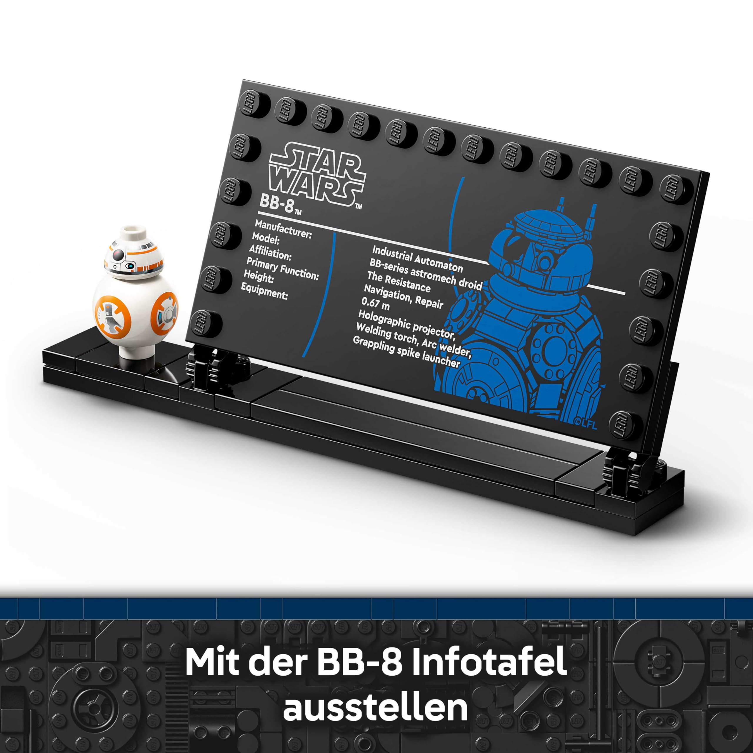 LEGO Star Wars 75452 Der Astromech-Droide BB-8 - Sammelbares 3D Modell zum Bauen und Ausstellen - DIY Deko - Geschenk zum Vatertag für alle Fans 5