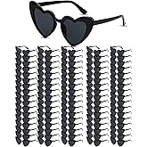 Hoteam 100 Pairs Valentine's Day Heart Shaped Sunglasses Bulk Wedding Gifts Bachelorette Party for Guests Reception Favors