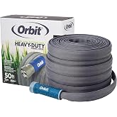Orbit ExoJacket Heavy Duty Fabric Garden Hose, 50 ft x 5/8 in - 33185 | Heavy-Duty Fabric with Durable ExoJacket Construction, Antikink Technology for Constant Water Flow, Lightweight