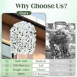 Siyaluens 2 Pcs UV Resistant Artificial Flowers for