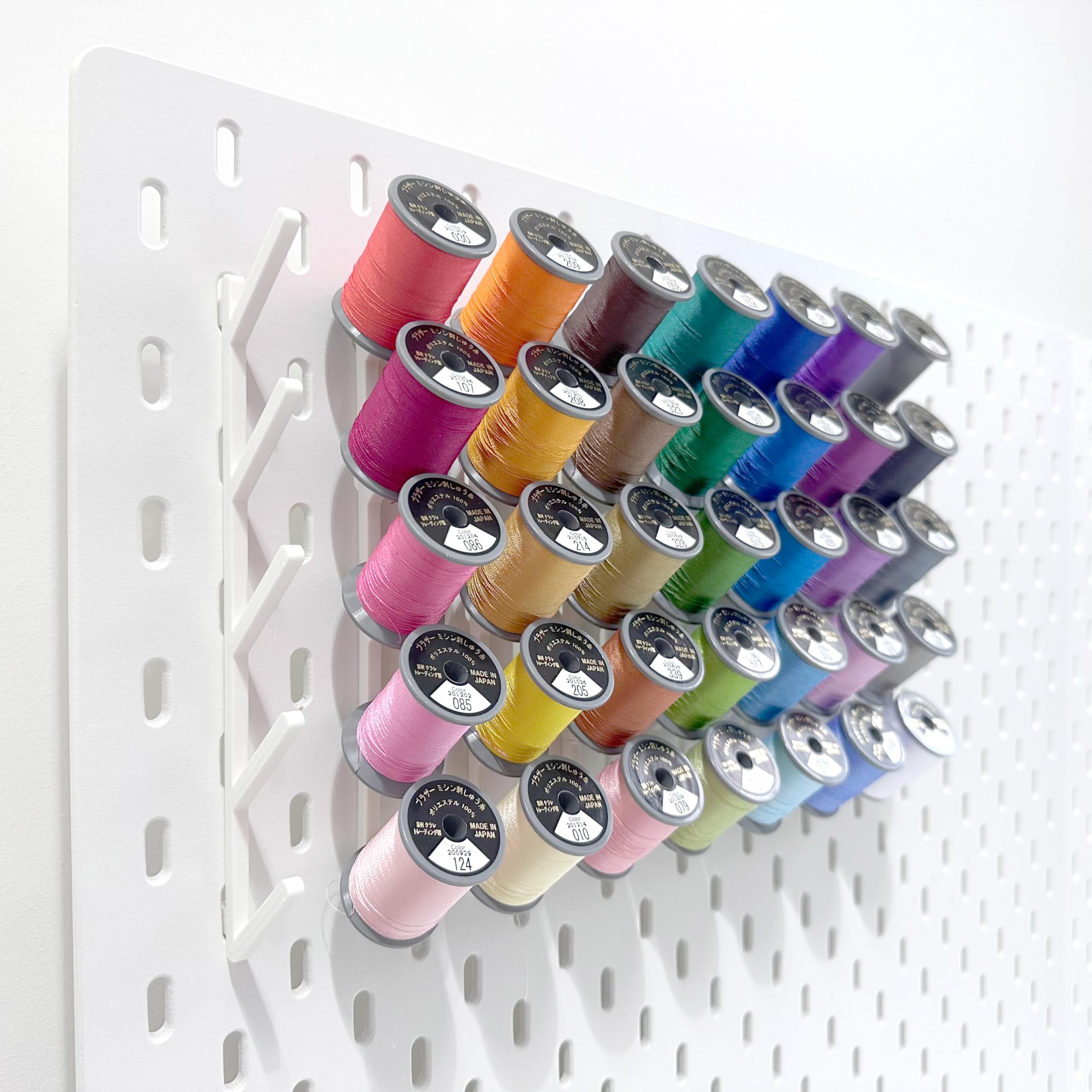 The Good Idea | 5 Pack Thread Holders for IKEA Skadis Pegboard | Bobbin Sewing Threading Needle Scissors Accessories Hook (5)