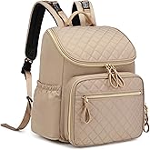 LORADI Large Capacity Diaper Bag Backpack with Stroller Buckle, Water-Resistant Travel Baby Bag with Insulated Pockets (Classic, Mocha Mousse)