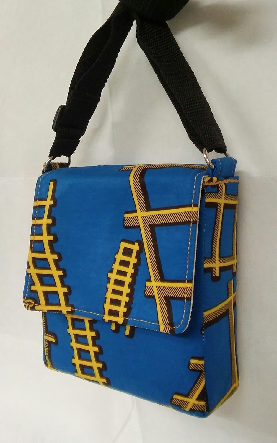blue and yellow bag