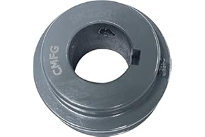 CMFG BK22-1 V Belt Pulley, 2.35 inch OD, 1 inch Bore,Cast Iron Material, BK Single Groove v Belt Pulleys for "4L" or "A" and "5L" or "B" Belts