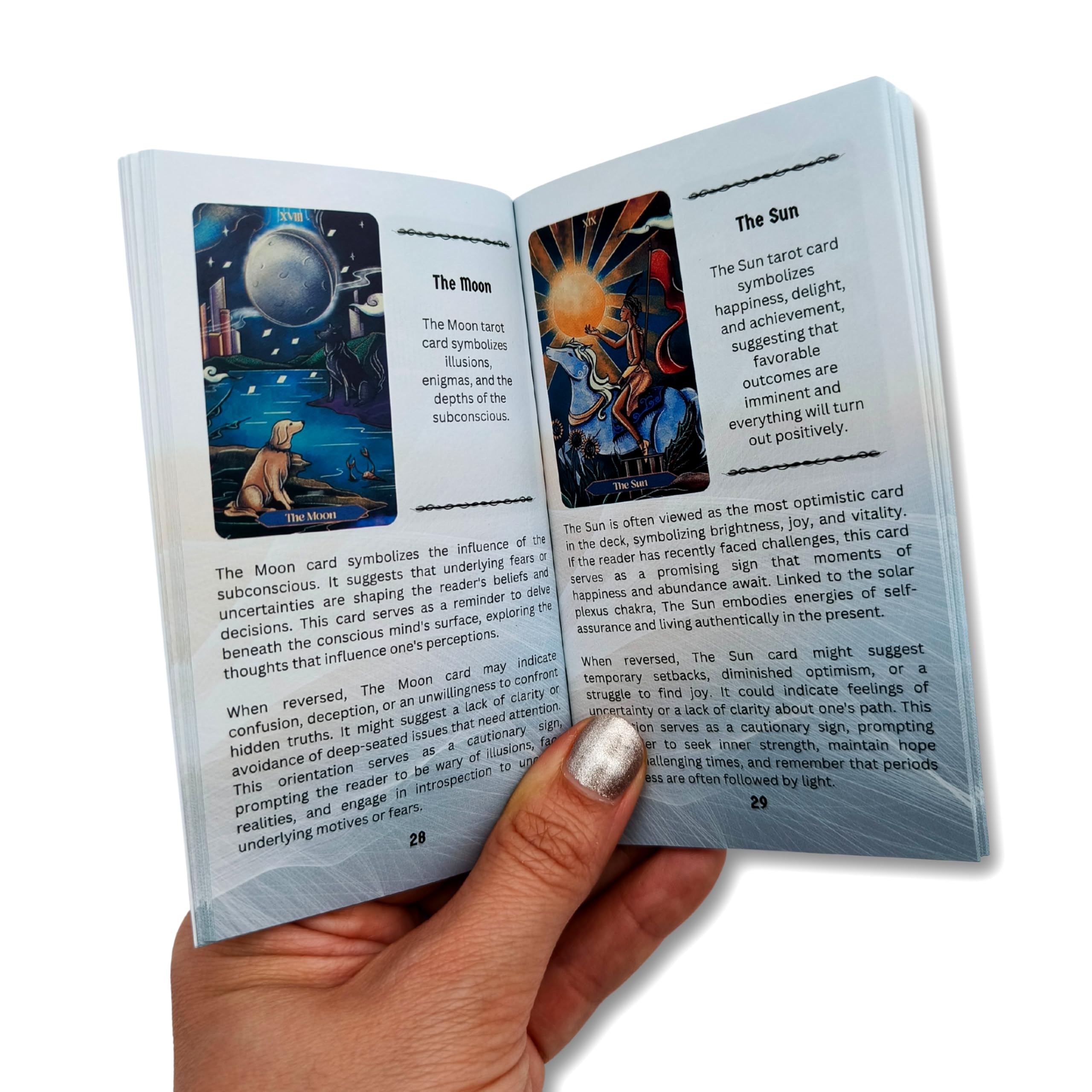 Dreamscapes Tarot Cards Deck Set, Unique Art Work with Guide Book for Beginners - A Minimalist Blue Foil Tarot Deck, Major and Minor Arcana Full Tarot Deck with 78 Cards