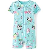 The Children's Place baby-girls And Newborn 100% Cotton Short Sleeve Zip Front One Piece Footless Pajamas