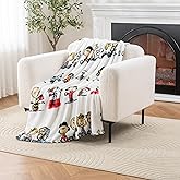 Berkshire VelvetLoft Peanuts Snoopy Cute Character Plush Throw Blanket, Peanuts Gang, Throw (55" x 70")