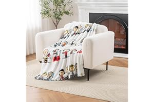 BERKSHIRE BLANKET Berkshire VelvetLoft Peanuts Snoopy Cute Character Plush Throw Blanket, Peanuts Gang, Throw (55" x 70")