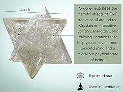1 Pcs Clear Quartz Large Crystal Orgone Merkaba