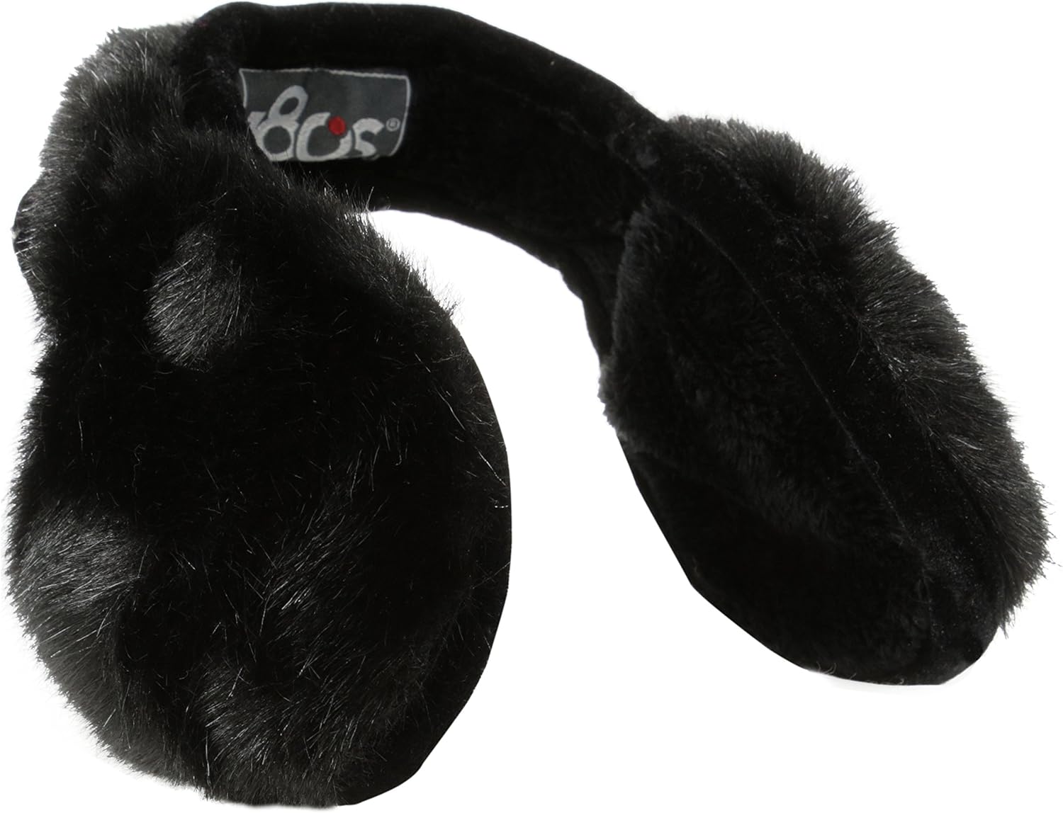 180s Women's Vail Faux Fur Ear Muffs, Black, One Size: Clothing