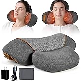 KITCADA Upgraded Neck Massager Pillow, 3-in-1 Neck Massager, Traction Massage with Heat, Neck Pillow for Shoulder Pain, Deep Tissue Pain Relief,Rechargeable TheraPillow
