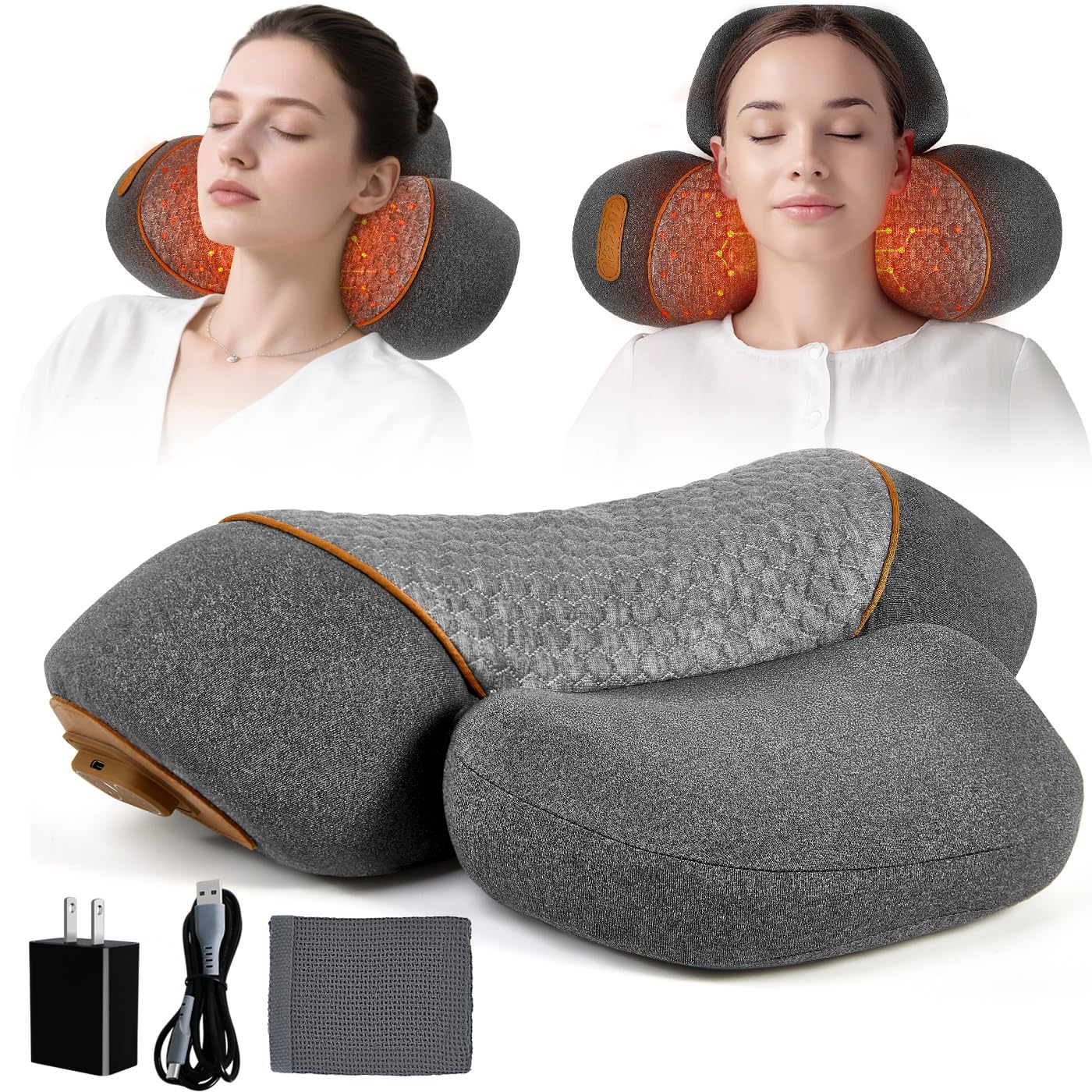 Photo 1 of (see notes) KITCADA Neck Massager Pillow, 3-in-1 Neck Massager, Travel Massage Pillow for Shoulder Pain Relief, Deep Tissue Pain with Heat and Traction, Hump Corrector