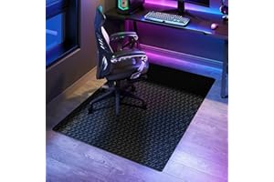 SALLOUS Chair Mat for Hard Floors, 47"x36" Office Chair Mat for Hardwood Floor, Multi-Purpose Hard Floor Protector Computer Desk Mat for Home Office, Non-Slip Vinyl Floor Mat for Gaming Chairs (Black)
