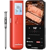ThermoMaven Smart Bluetooth Wireless Meat Thermometer, 10X Enhanced Sub-1G Signal and Stability, Standalone Display Base, Certified Accuracy ±0.5°F, WiFi Unlimited Range for BBQ, Oven, Smoker, Grill
