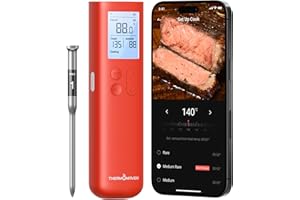 ThermoMaven Wireless Meat Thermometer, 10X Enhanced Signal and Stability with Sub-1G, Standalone Base with Display & Control,