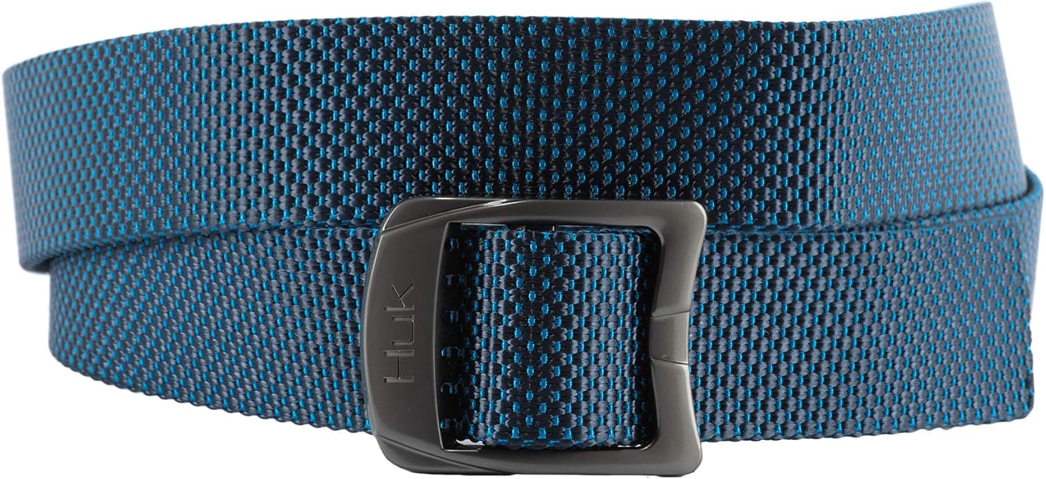HUK Basic Web Belt | Blue | 100% Nylon | Quick Dry | 52" Length | One Size : Clothing