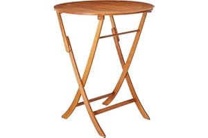 International Caravan Furniture Piece Royal Tahiti Outdoor 36" Bar Height Round Folding Table