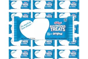 QT LIMITED Rice Krispies Treats Crispy Marshmallow Squares, Single Serving Bars, Pack of 15 (Original)