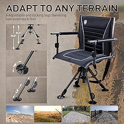 EVER ADVANCED 360° Silent Swivel Hunting Chair for