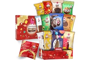 TURKISH MUNCHIES BY MUEKZOIN Midi International Snack Box | Premium Exotic Foreign Snacks | Unique Snack Food Gifts Included | Try Extraordinary Turkish Snacks | Candies from Around the World | 12 Full-Size + 1 Bonus Snacks