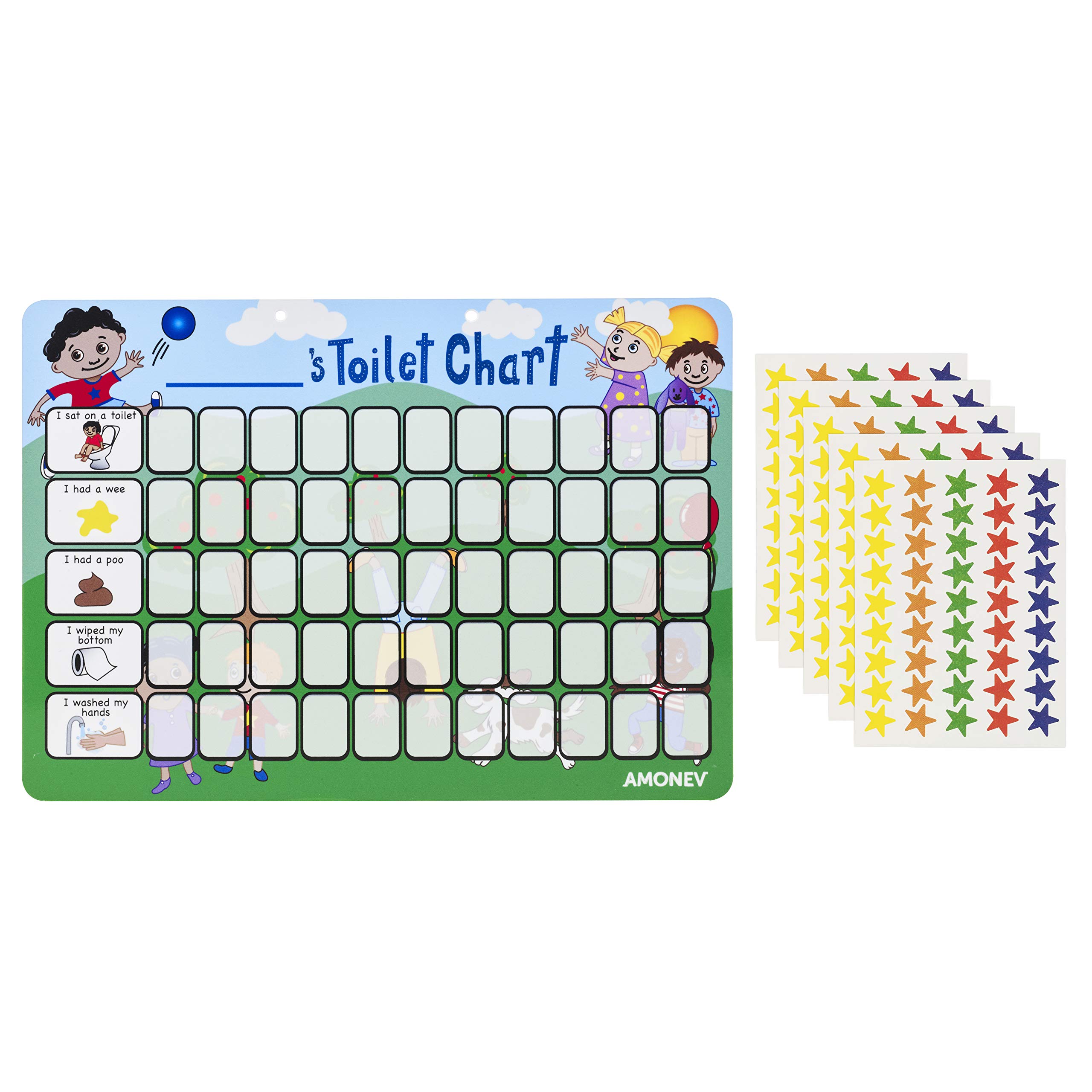 Buy Amonev Children Magnetic Toilet Training Reward chart and Potty ...