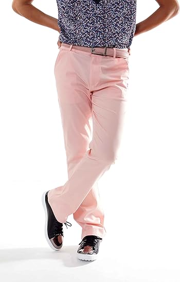 Amazon Co Jp ゴルフ パンツ メンズ 春 夏 ストレッチ フレア ソリッドカラー レトロモダン ボトムス M2 ライトピンク 服 ファッション小物