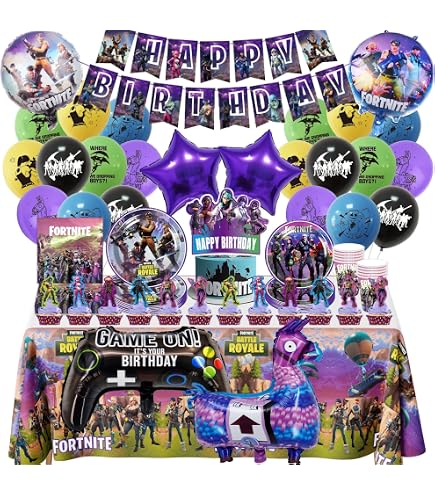 Fournitures De Fête De Jeu Vidéo Happy Birthday Bannière De Jeu, 24 Pcs Fournitures De Fête De Jeu Vidéo Happy Birthday Bannière De Jeu, 24 Pcs