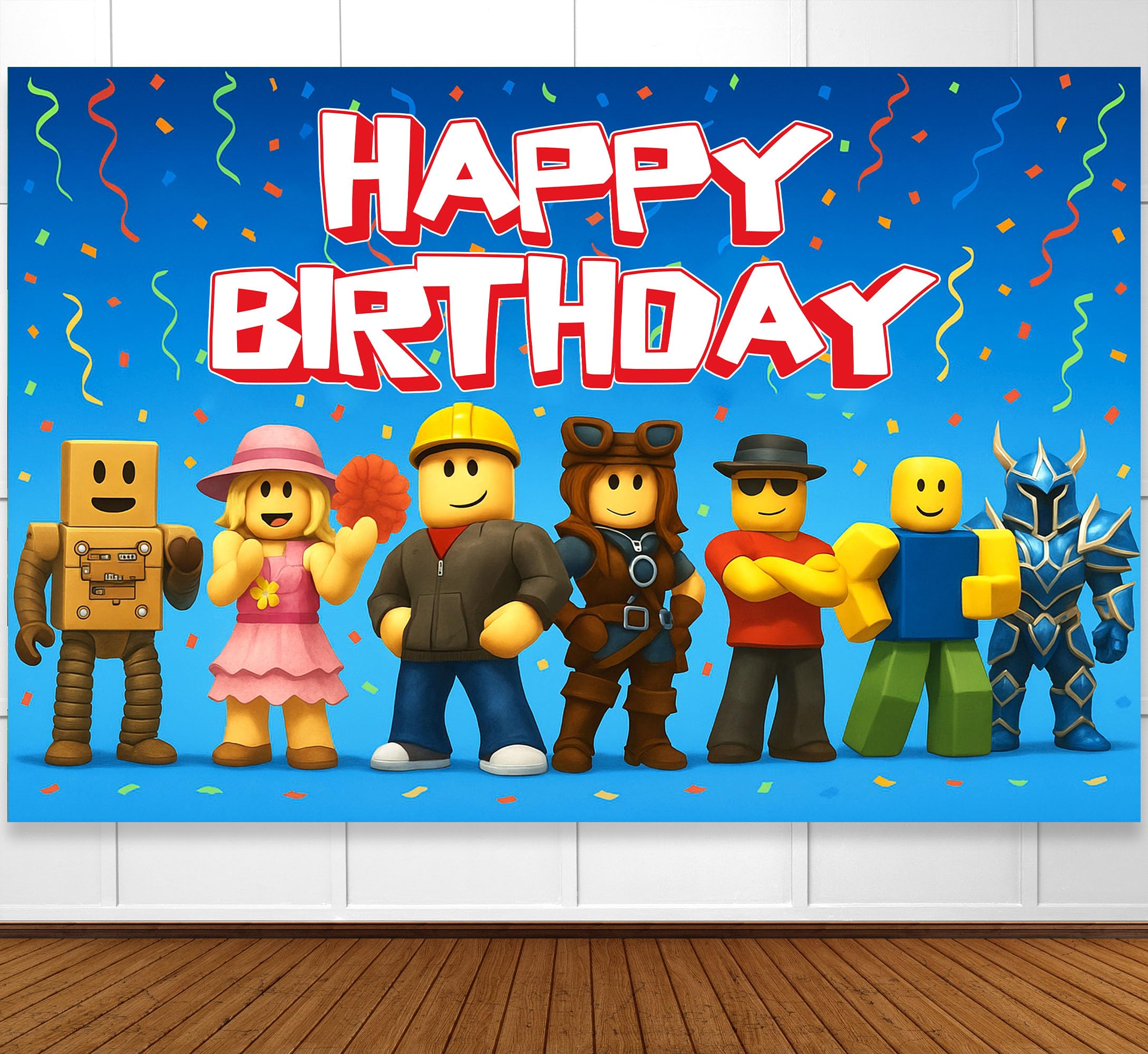 Photo 1 of Video Game Birthday Decorations Happy Birthday Banner for Boys 6x4ft Pixel Backdrop Villager Gaming Birthday Party Decorations Video Game Backdrop for Kids Miner Boys Birthday Party Decorations