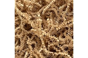 CORLCOL 1LB Crinkle Cut Paper Shred Filler for Gift Box Bag and Basket On Holidays (Kraft Brown)