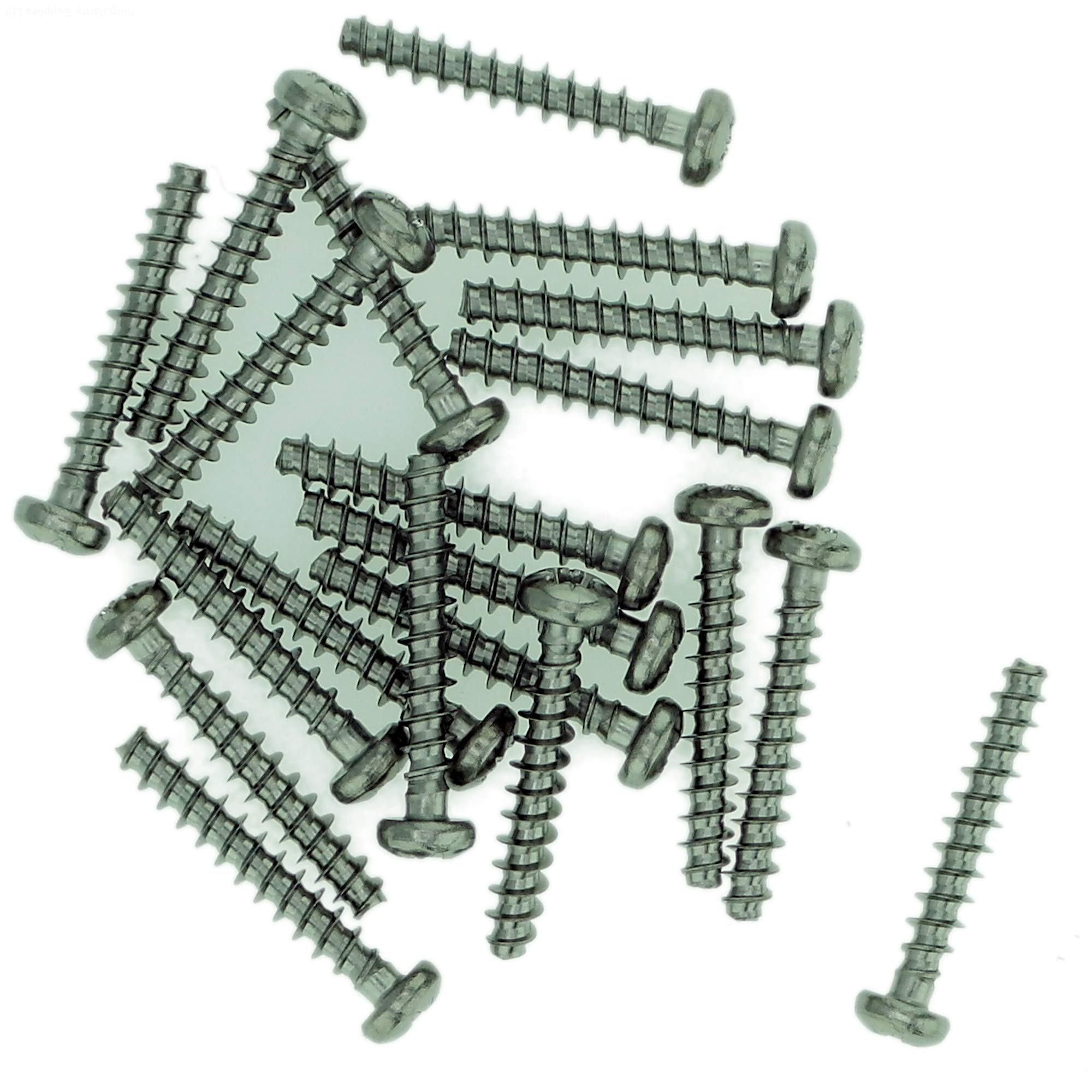 D3 (3mm x 8mm) Pozi Pan Screws for Plastic - Stainless Steel (A2) (Pack of 20)