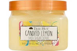 Tree Hut Shea Sugar Scrub Candied Lemon, 18oz, Ultra Hydrating and Exfoliating Scrub for Nourishing Essential Body Care