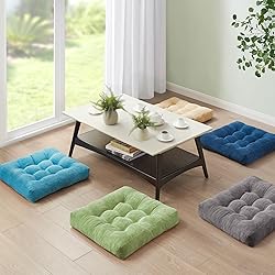 Meditation Floor Pillow Set of 2, Square Large