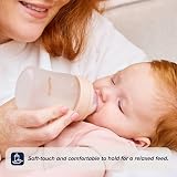 Nuby RapidBottle Anti-Colic Glass Baby Bottle 9oz Beige view 8
