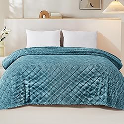 Whale Flotilla Fuzzy Fleece Queen Size Blanket for
