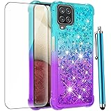 CAIYUNL for Samsung A12 Case with Tempered Glass