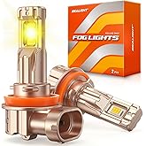 SEALIGHT H11/H16/H8 Yellow LED Fog Light Bulbs, 18000LM 3500K Yellow-2 Pack | IP68 Waterproof Injection Sealed, 80000-Hour Lifespan Yellow Fog Lights, 1:1 Fit for Cars,Trucks,and SUVs