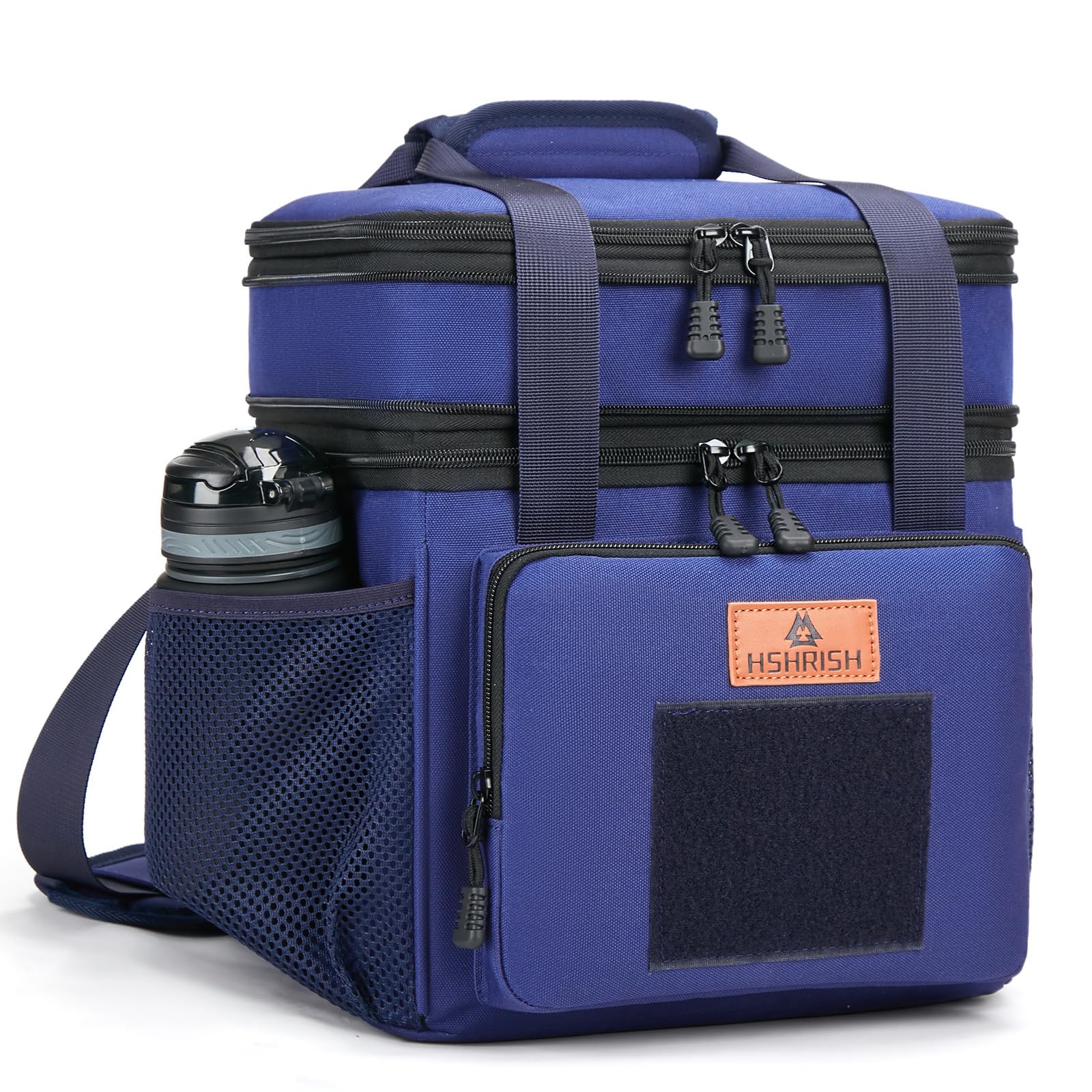 HSHRISH Large Insulated Tactical Lunch Bag for Man, Double Layer Insulated Large Cooler Bag for Men Adults Waterproof Leakproof Durable Lunch Bag for Work Outdoor Picnic 15L, Blue — image 1