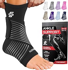 Sleeve Stars Ankle Brace for Women & Men, Ankle Wrap for Sprain, Compression Sleeve for Plantar Fasciitis Relief, Easy Custom